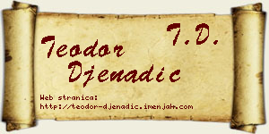 Teodor Đenadić vizit kartica